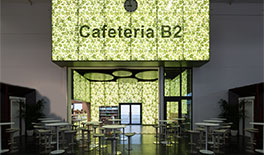 Cafeteria B2 - Messe München - Außenwirkung der Cafeteria bei Messebetrieb - Tina Assmann